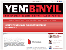 Tablet Screenshot of gazeteyenibinyil.com